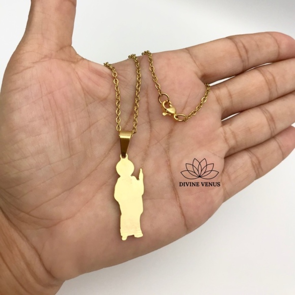 Jesus Necklace | Gold Plated Stainless Steel | - Picture 8 of 8